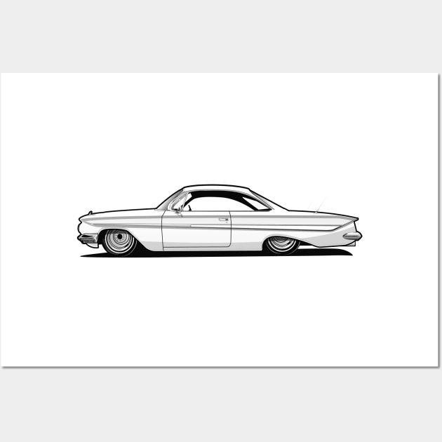 1961 Impala BW Wall Art by RBDesigns